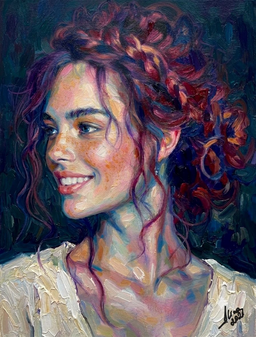 ArteDiAlina.com painting: The Smile is a powerful weapon